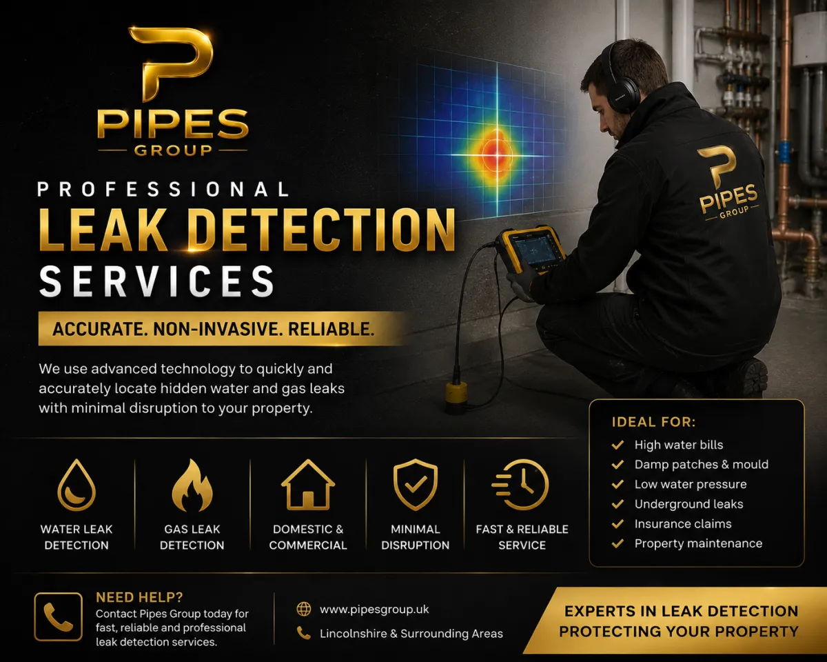 Professional leak detection services by Pipes Group in Lincolnshire