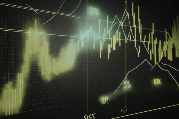 line graph indicating energy market volatility