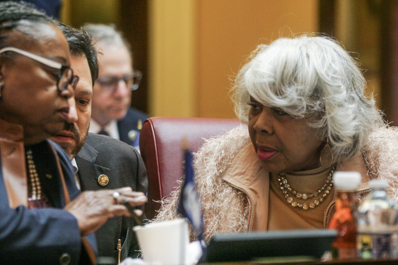 Virginian senators discussing who should front the cost of Data Center Power (Photo by Shannon Heckt/Virginia Mercury))