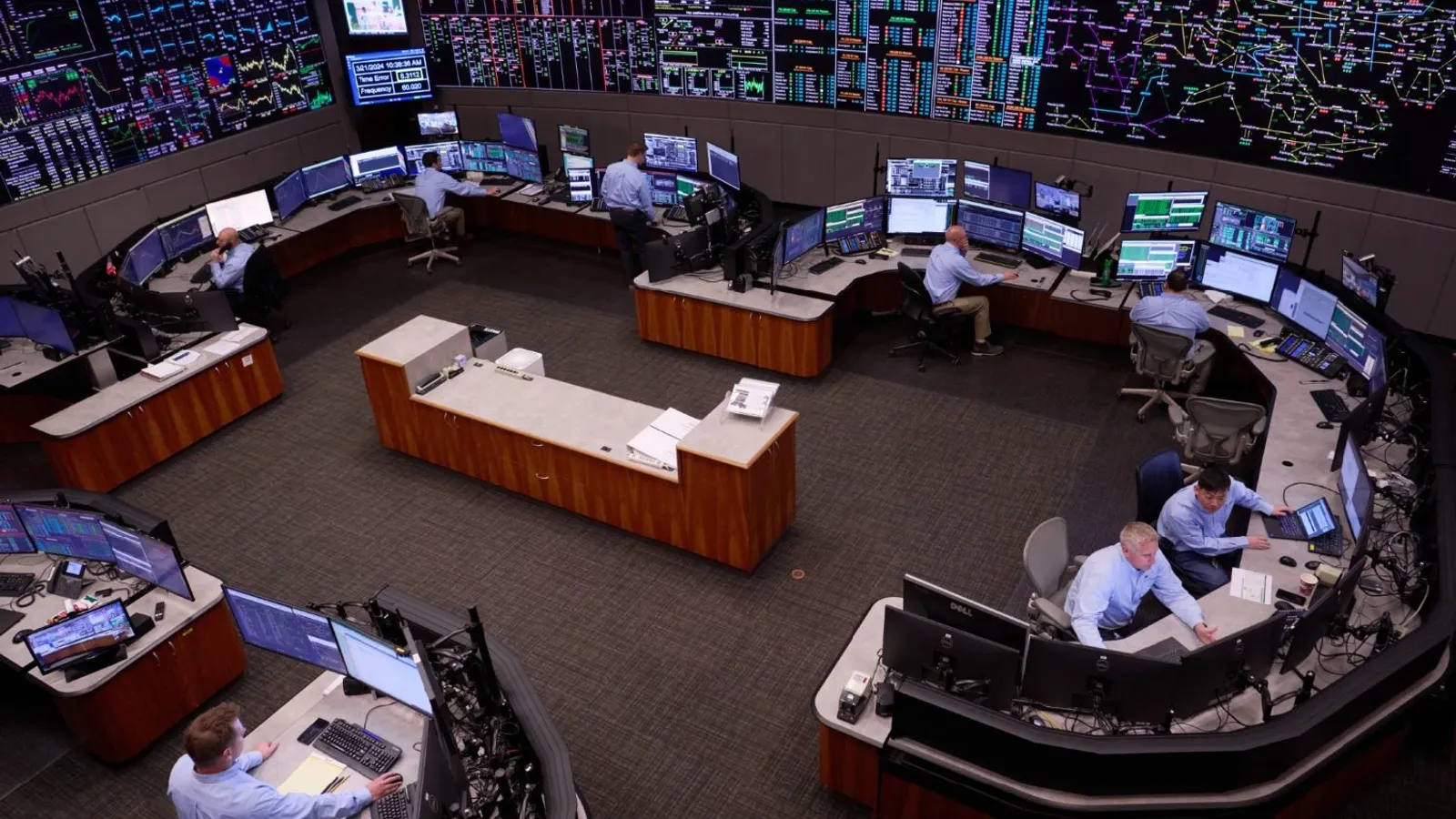 The PJM Interconnection control room. Capacity prices in the grid operator’s latest capacity auction hit a $333.44/MW-day price cap across its region, PJM said on Dec. 17, 2025.