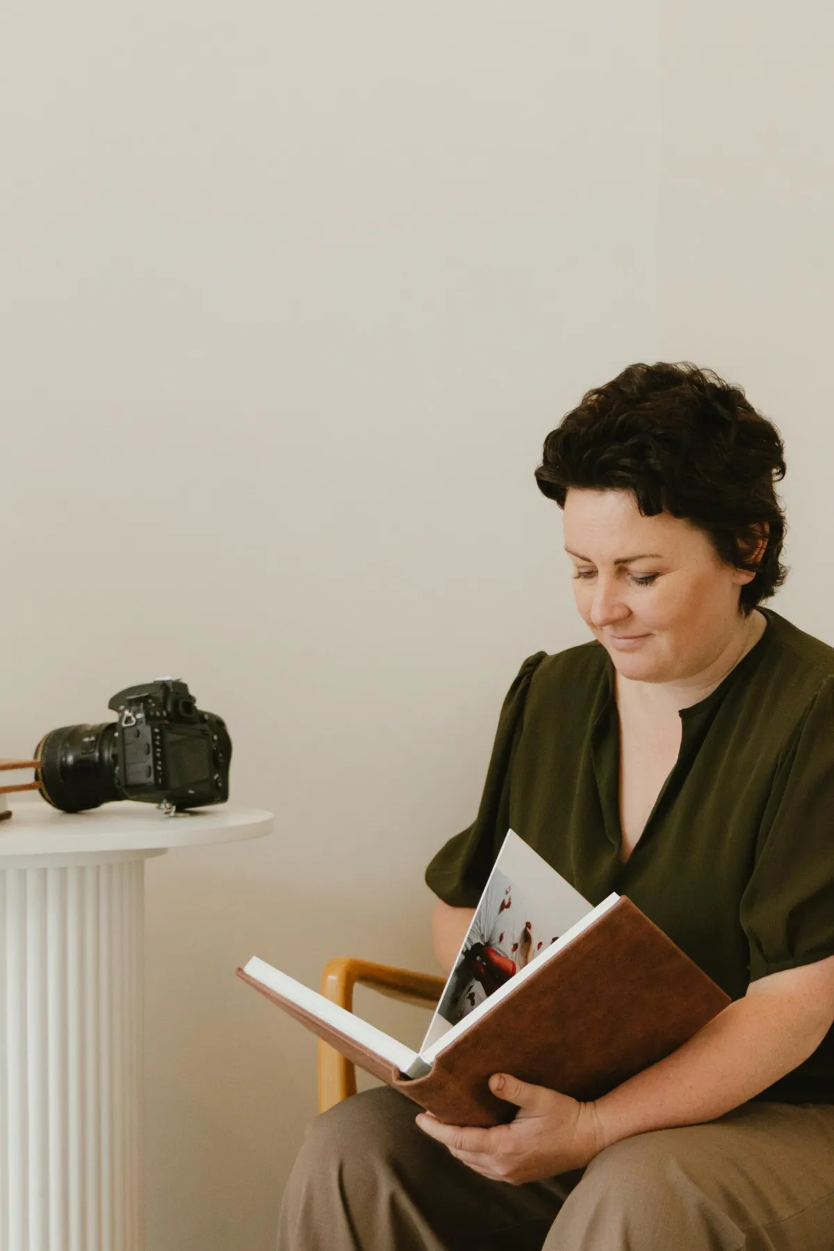 flicking through an album