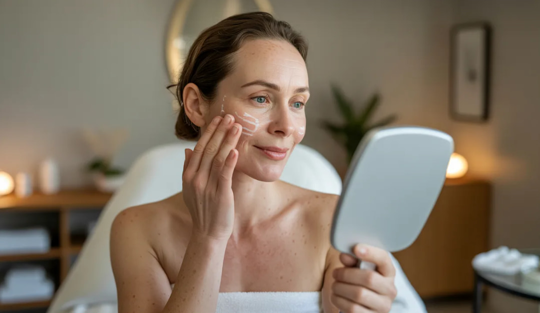 laser skin resurfacing recovery showing redness healing and smoother skin texture after professional treatment.