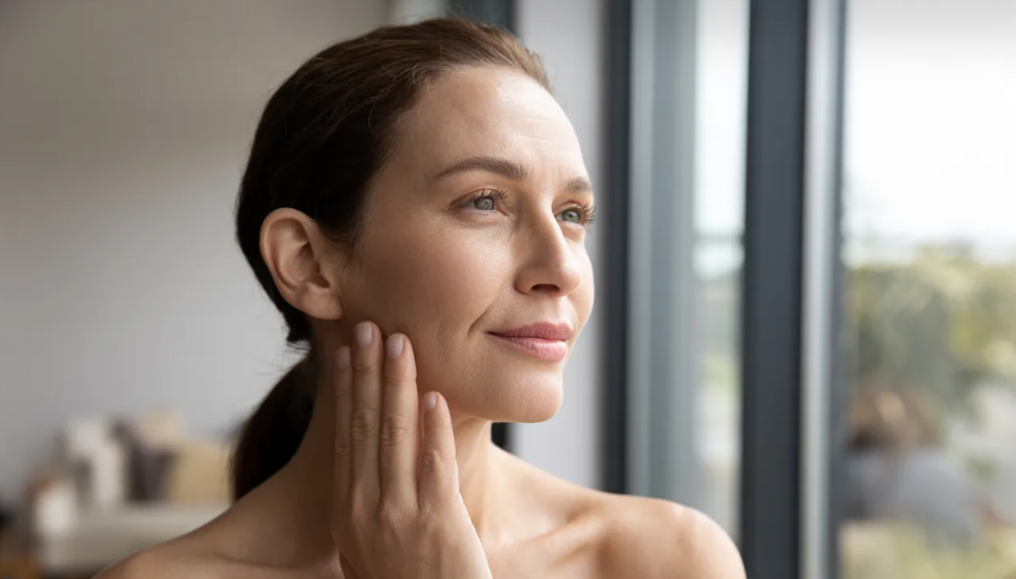 CO2 laser skin resurfacing results showing smoother texture reduced wrinkles and brighter even skin tone.