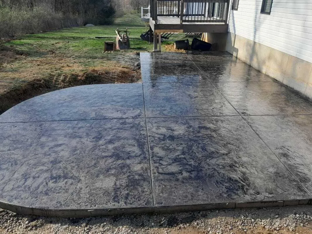 New concrete slab