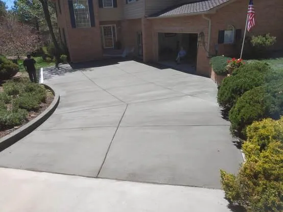 Concrete driveway