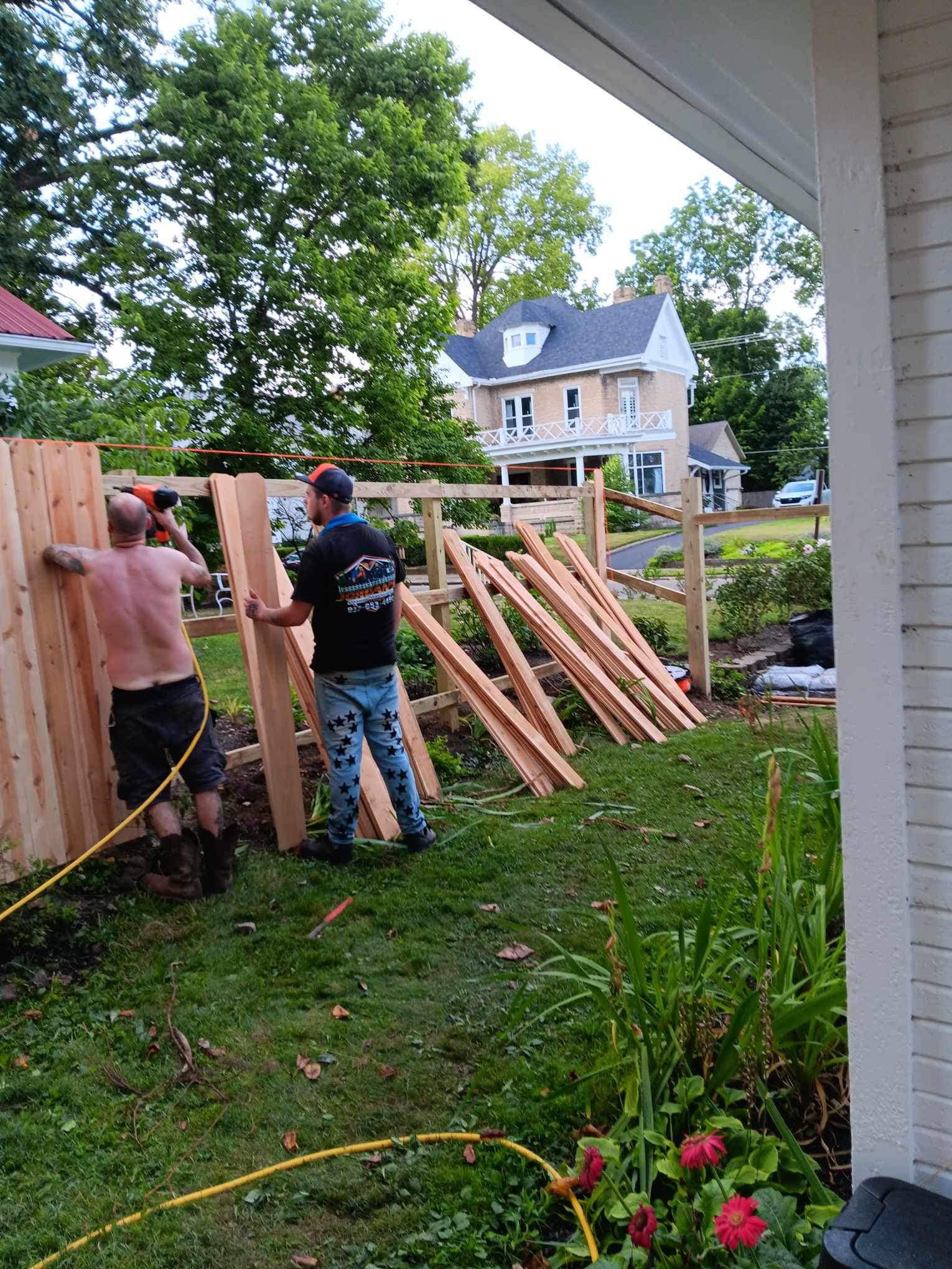 wood fence repair project urbana ohio
