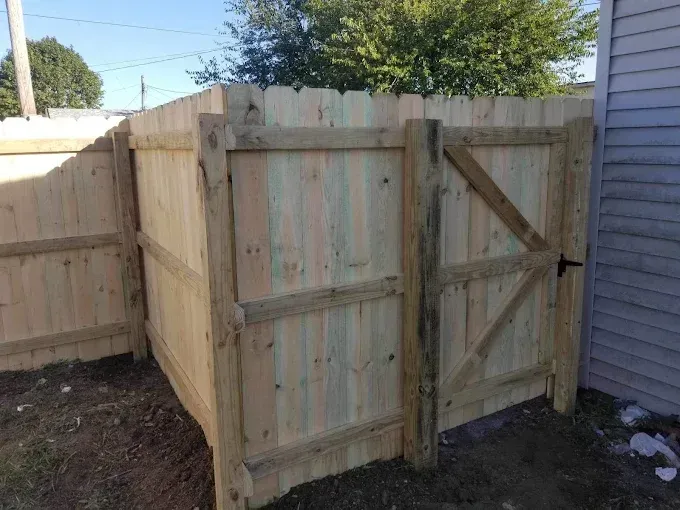 Custom fence gate installation in Urbana OH by Jordan’s Straight Line Fencing LLC for security and access