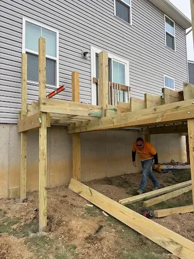 custom backyard deck installation urbana ohio