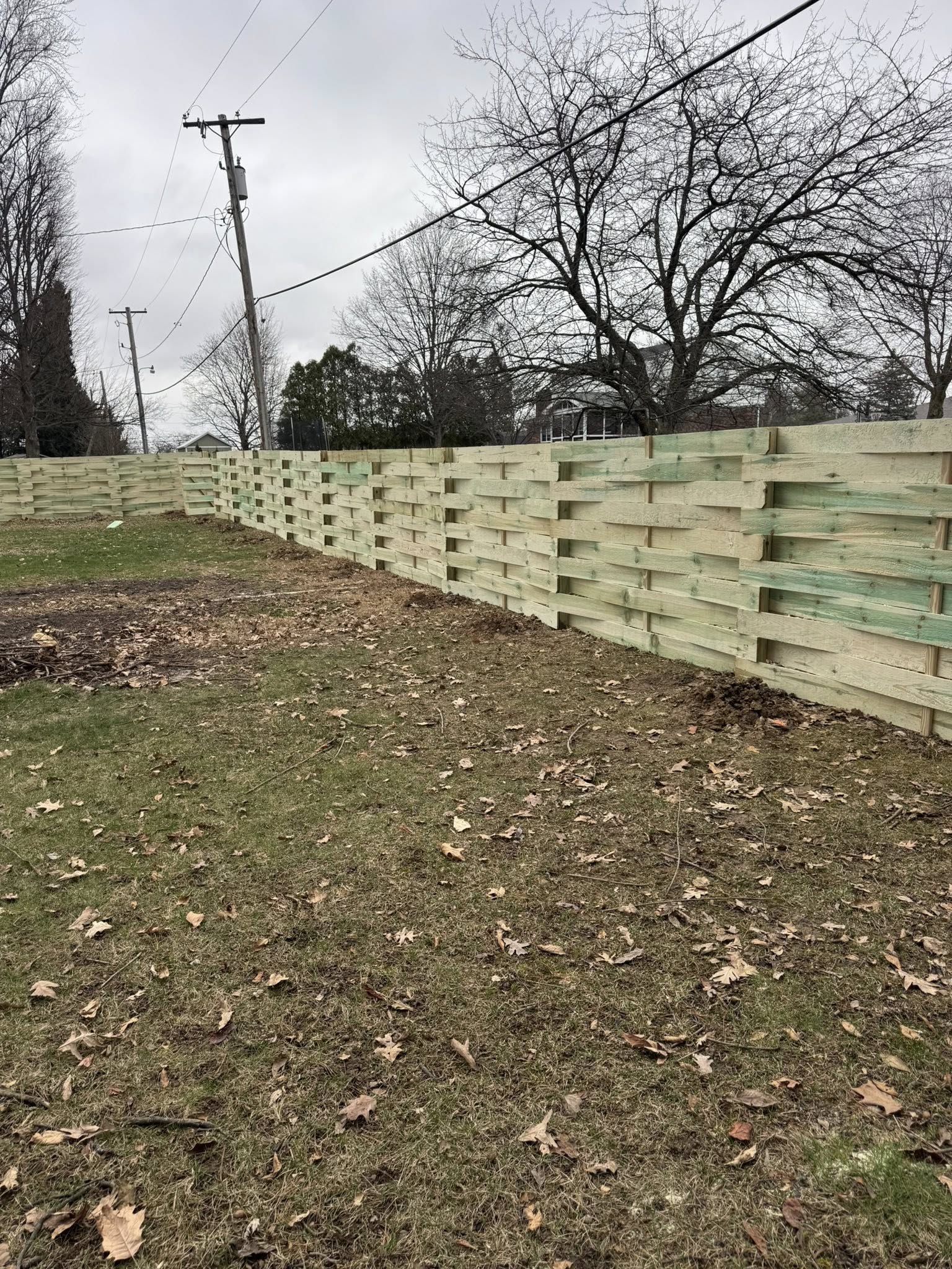 residential fence installation backyard urbana ohio