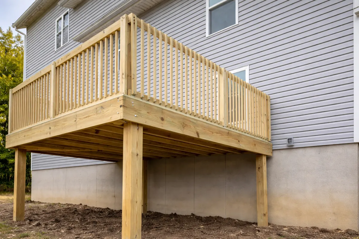 wood deck construction urbana ohio