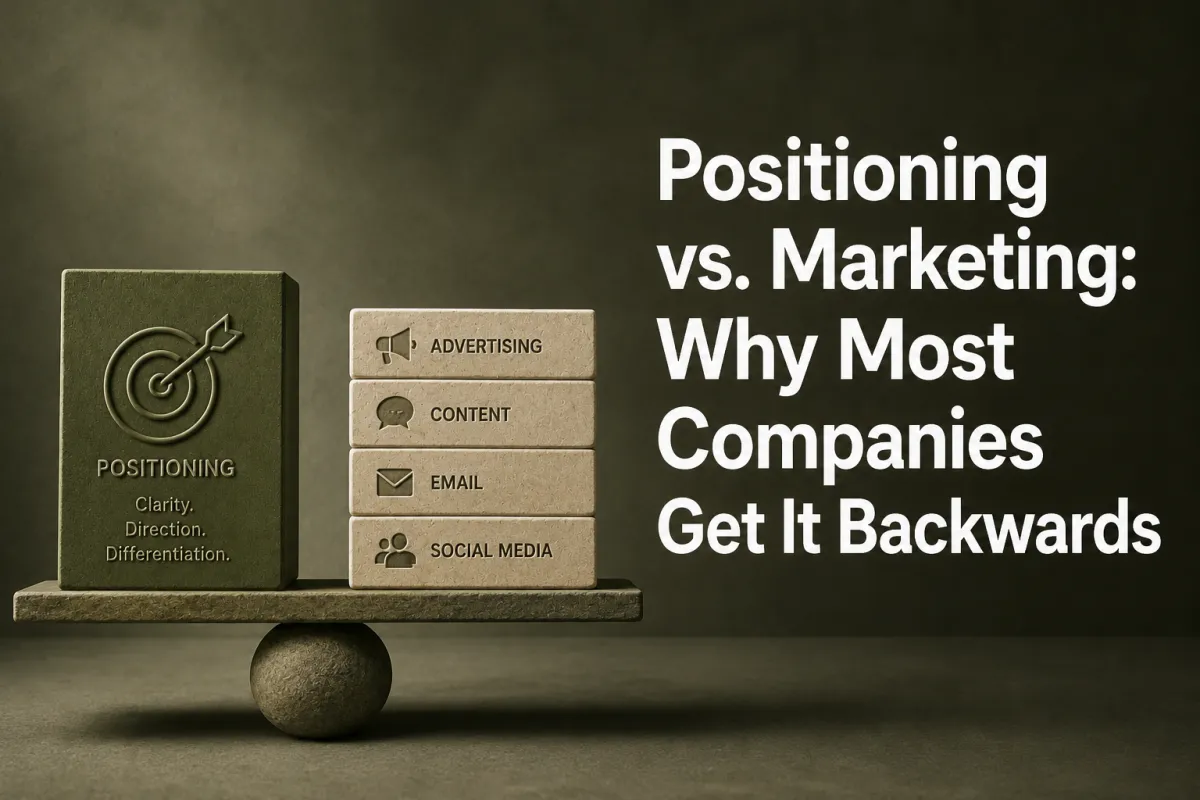 Positioning vs. Marketing: Why Most Companies Get It Backwards
