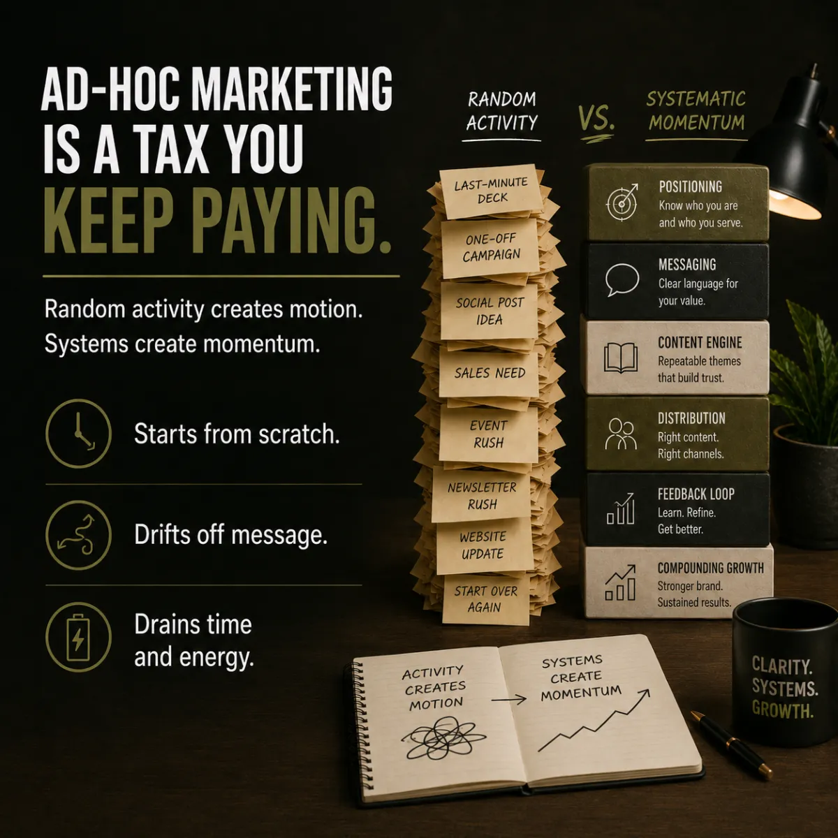 Ad-Hoc Marketing vs. Systems: top Paying The Hidden Tax