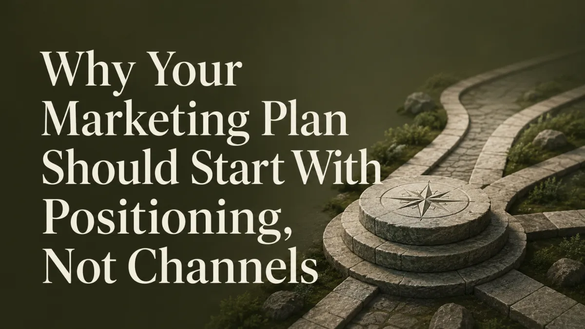 Why Your Marketing Plan Should Start With Positioning, Not Channels