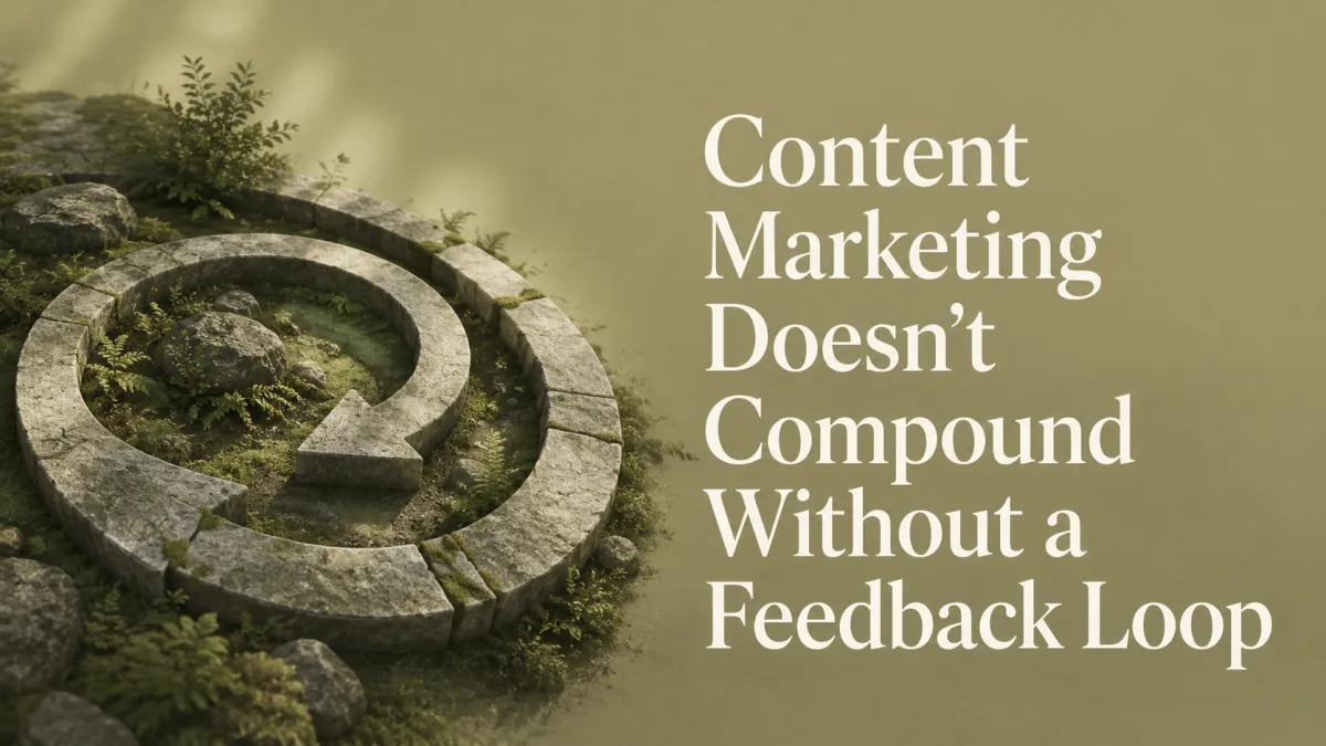 Content Marketing Doesn’t Compound Without a Feedback Loop