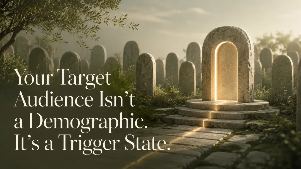 Your Target Audience Is a Trigger State, Not a Demographic. 