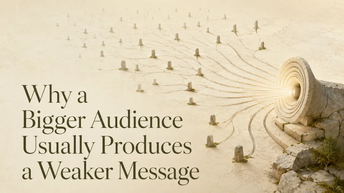 Why a Bigger Audience Usually Produces a Weaker Message