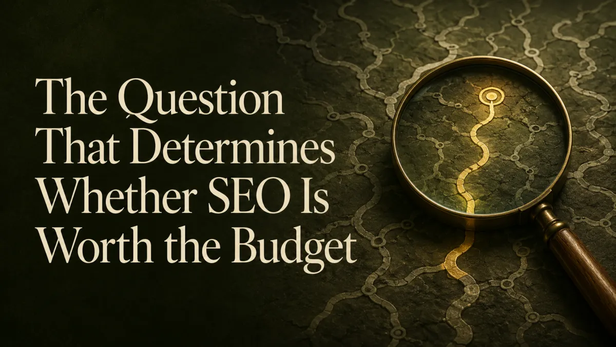 The Question That Determines Whether SEO Is Worth the Budget