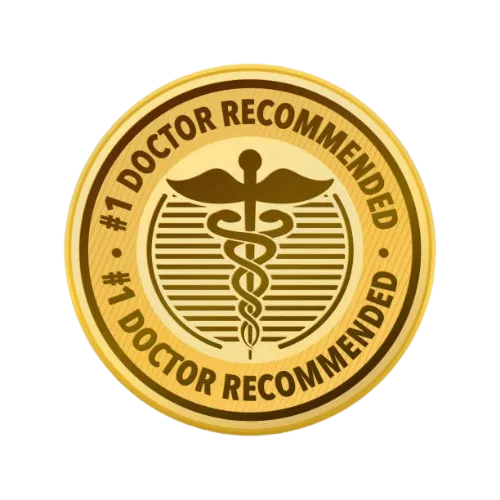 Doctor recommended badge — Harold Health men’s telemedicine services backed by licensed U.S. physicians.