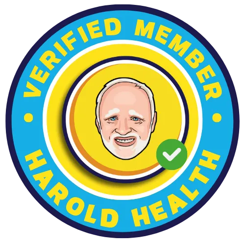 Verified Member badge from Harold Health, trusted men’s telehealth and coaching platform.
