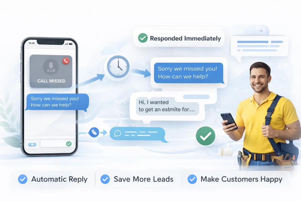 Placeholder for missed call text back phone UI
