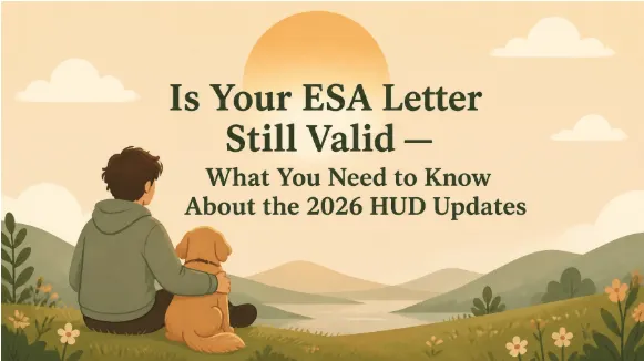 Is Your ESA Letter Still Valid? What You Need to Know About the 2026 HUD Updates