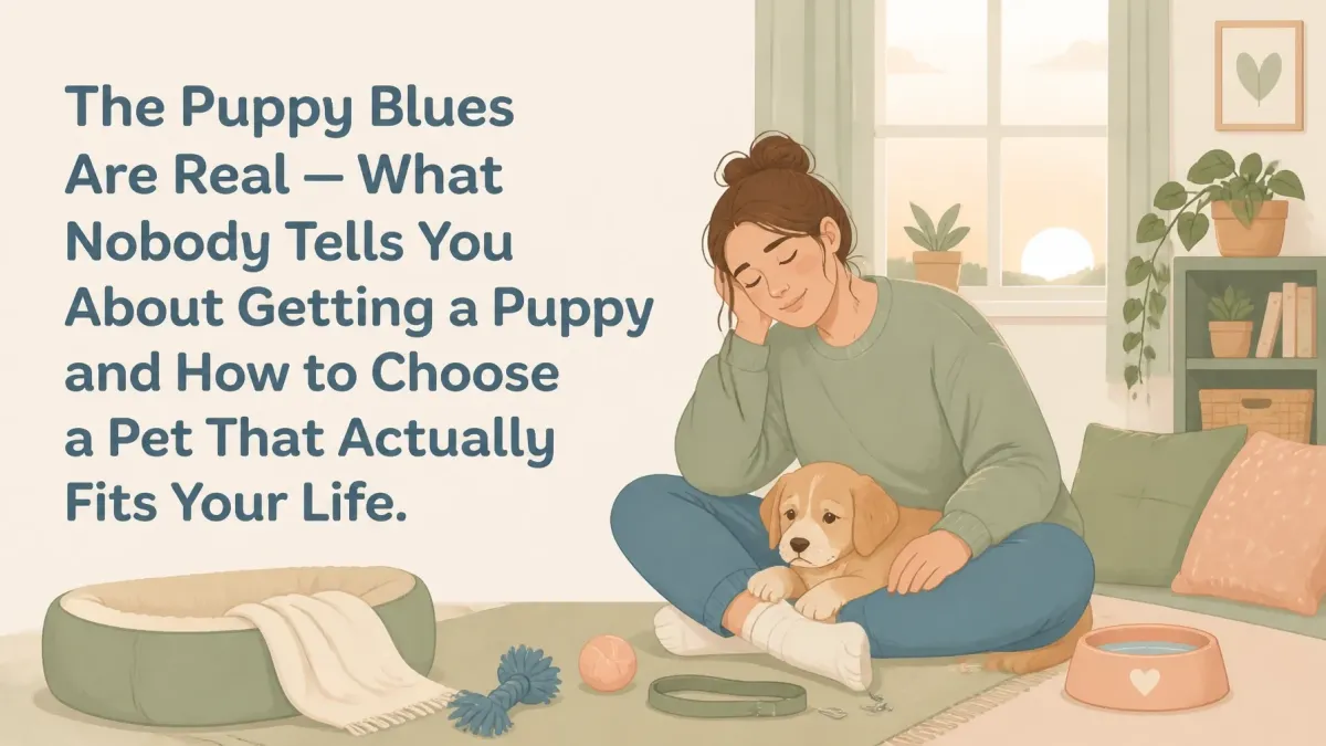 The Puppy Blues Are Real — What Nobody Tells You About Getting a Puppy and How to Choose a Pet That Actually Fits Your Life