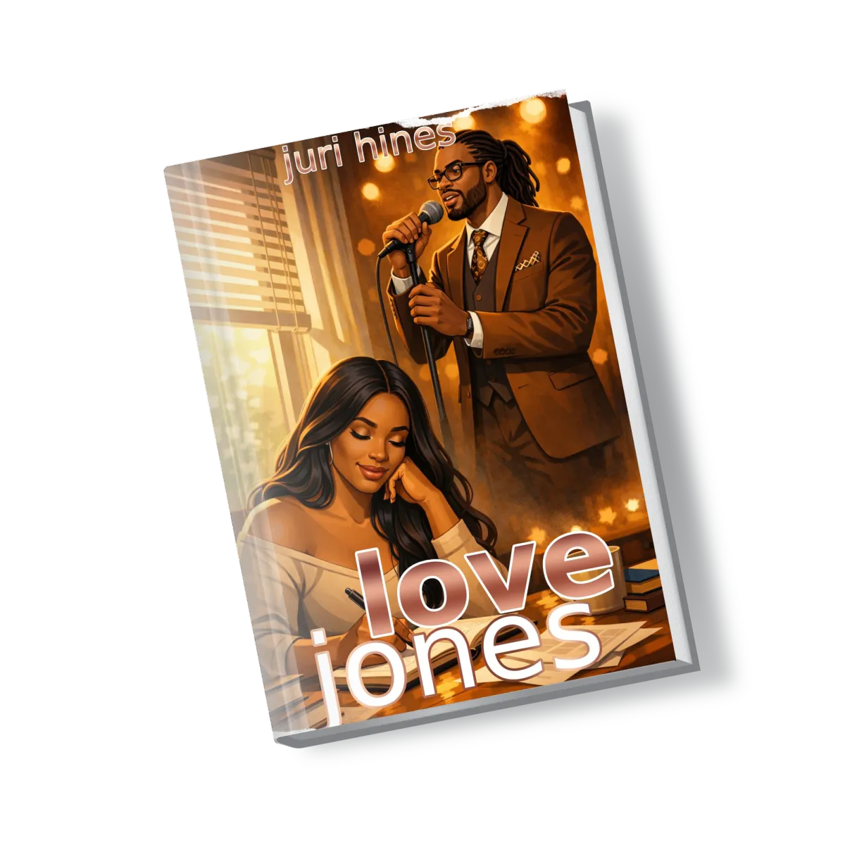 An open book with a pair of scissors sticking out of it