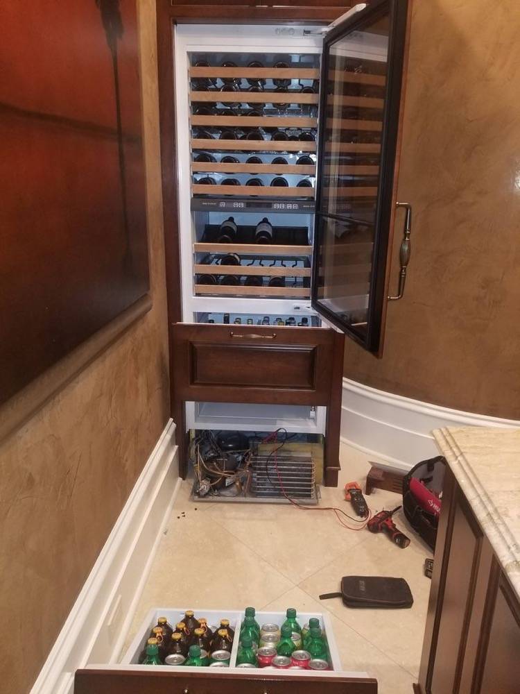 Sub-Zero wine column repair in Buford, GA