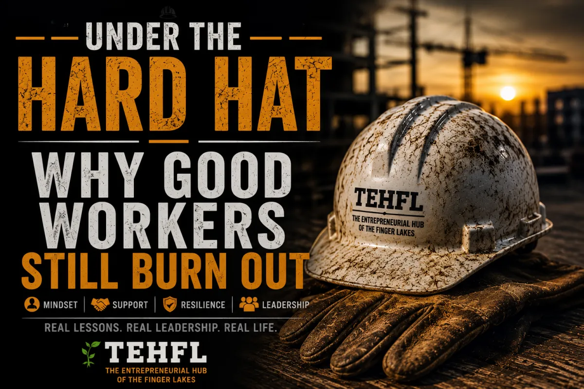 Under the Hard Hat blog discussing burnout, resilience, emotional pressure, and leadership in the trades by Eric Chapple powered by TEHFL