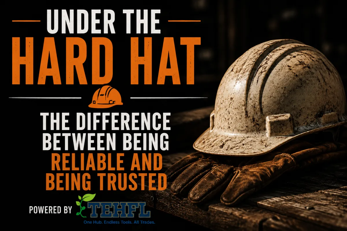 Under the Hard Hat leadership blog about reliability, trust, burnout, and communication in the trades by Eric Chapple powered by TEHFL