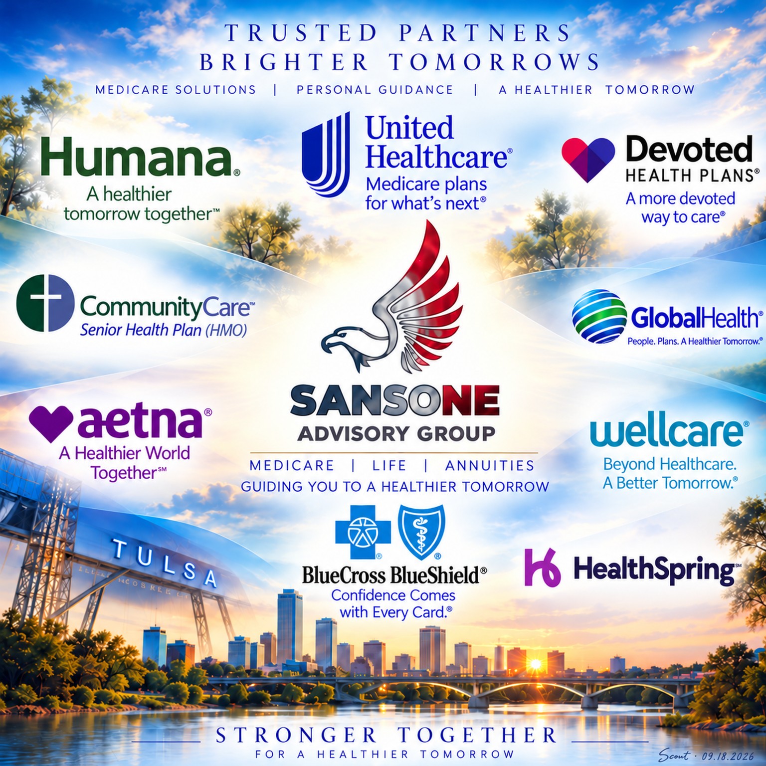 Medicare plan carriers represented by Sansone Advisory Group in Tulsa, Oklahoma