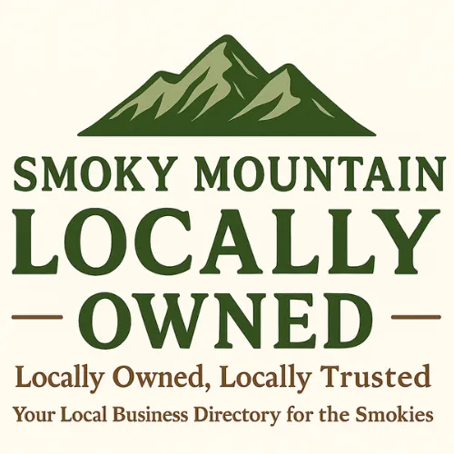 Smoky Mountain Locally Owned logo promoting locally owned businesses and services in Gatlinburg, Pigeon Forge, Sevierville, and across the Smoky Mountains.