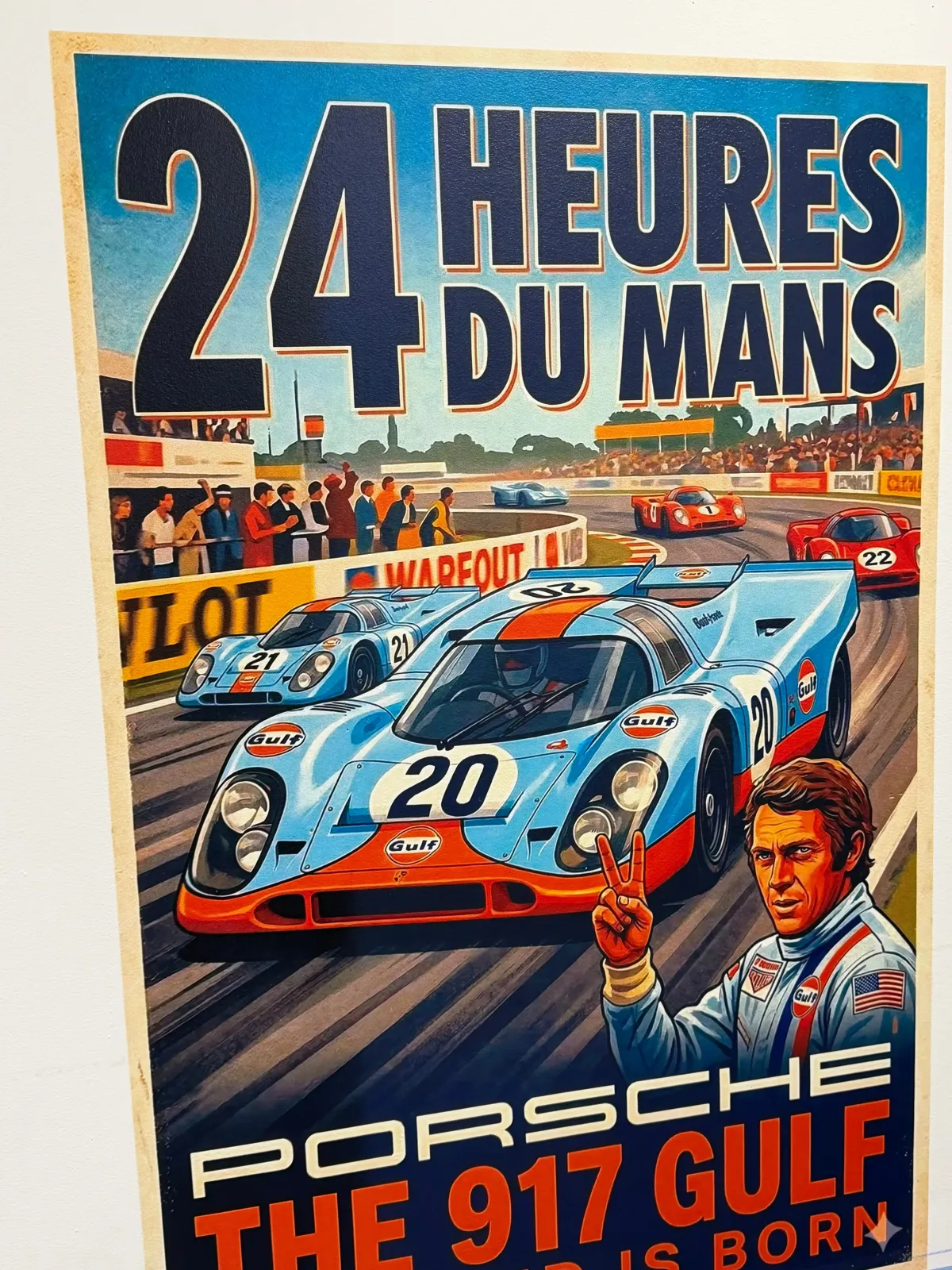 Affiche automobile vintage imprimée sur mesure à Tours