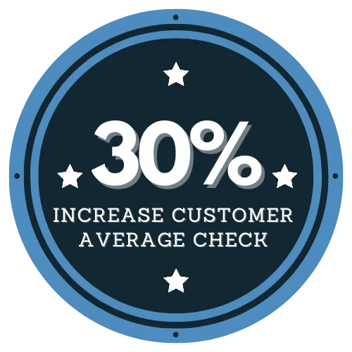 graphic to increase customer average check by 30%