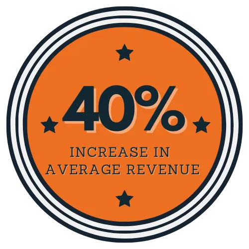 graphic to increase in average revenue of 40%