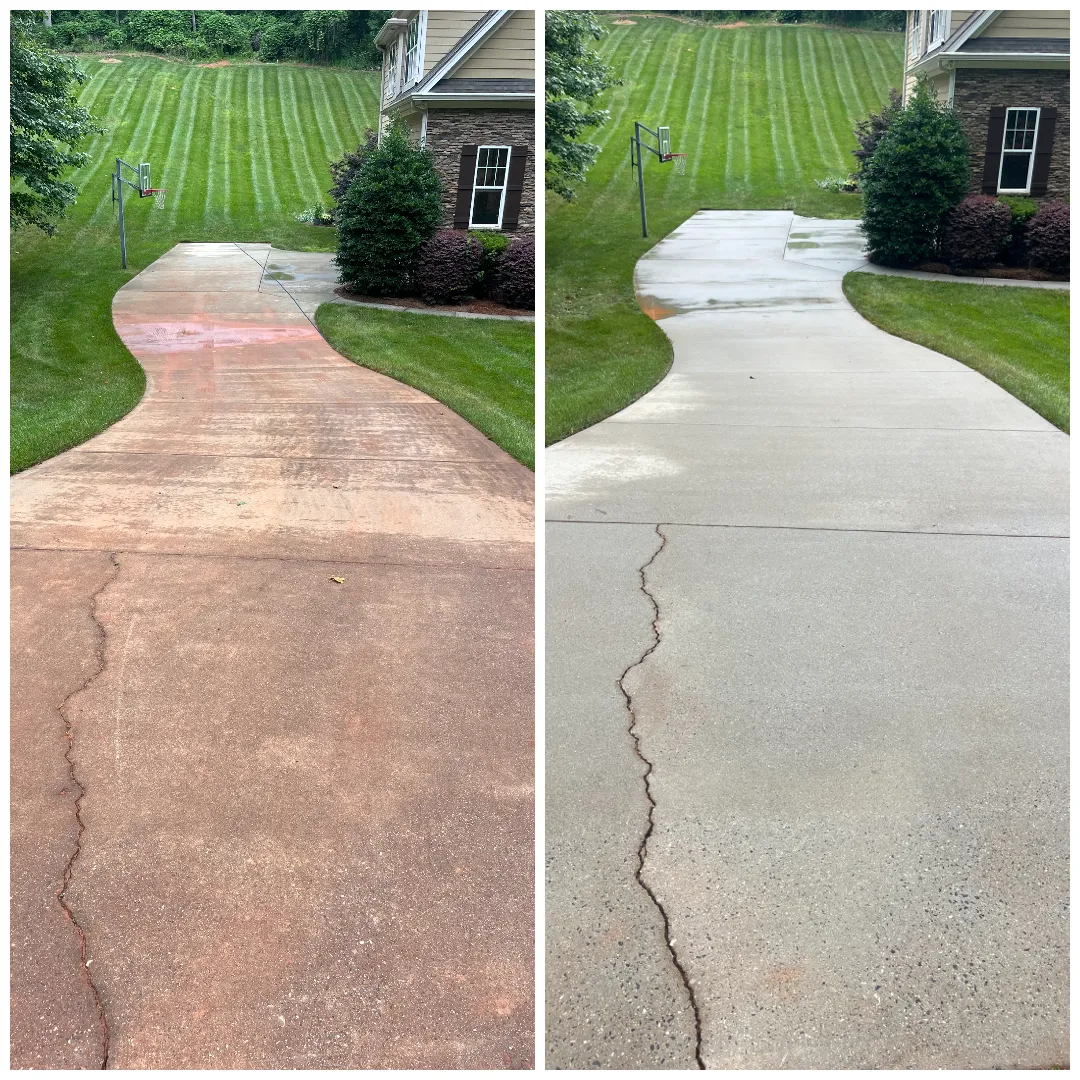 Driveway a Airbnb before and after
