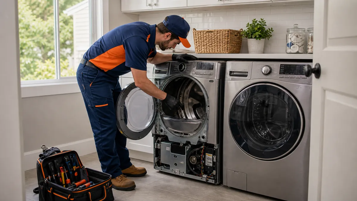 Repair support for dryers, washers, and common laundry appliance problems. in Rockville