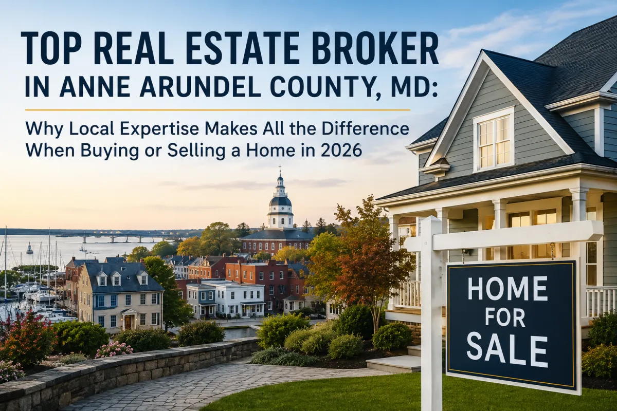 Top Real Estate Broker in Anne Arundel County MD helping buyers and sellers with local real estate expertise in 2026