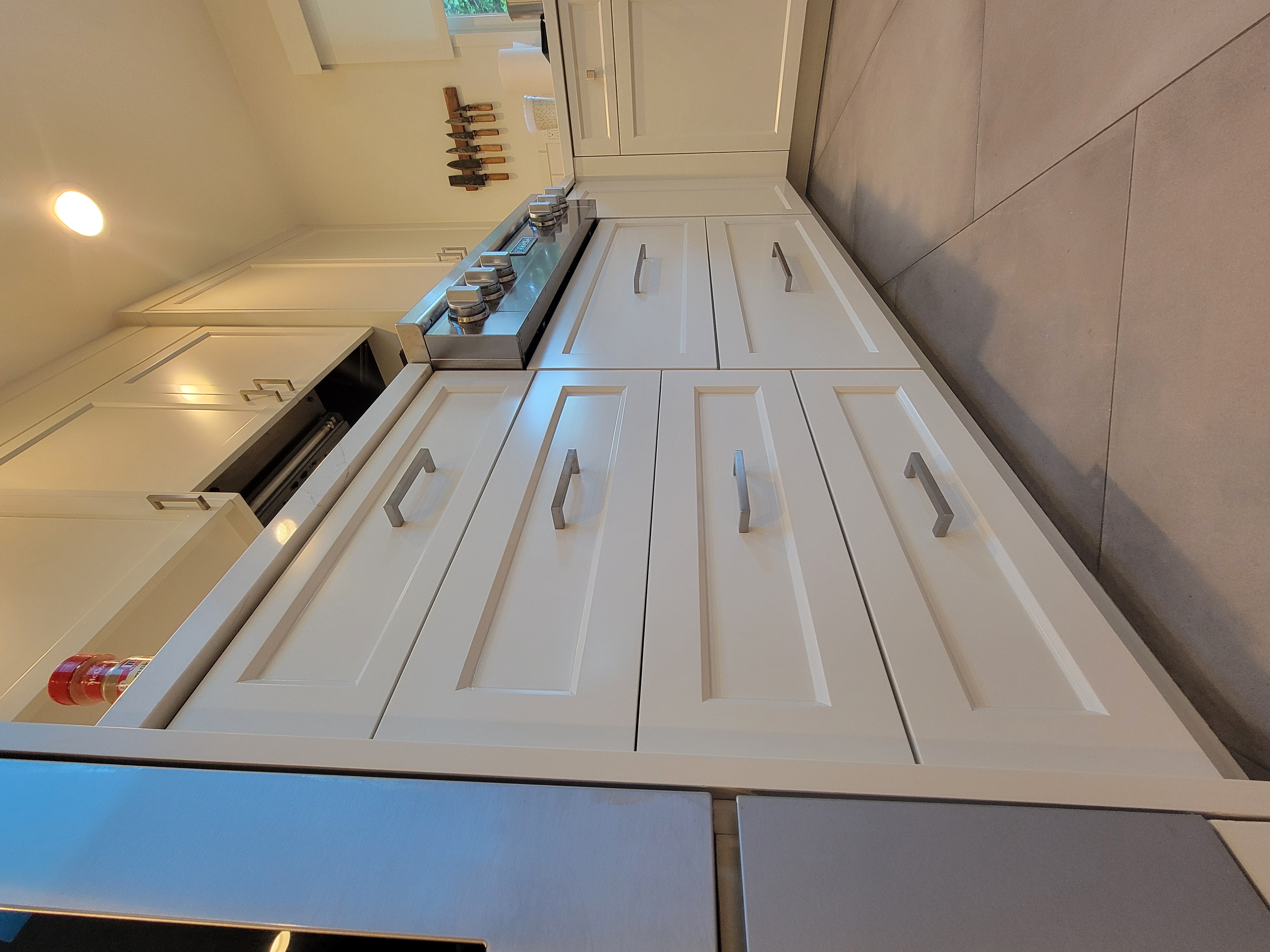 sliced eggplant on grey pan