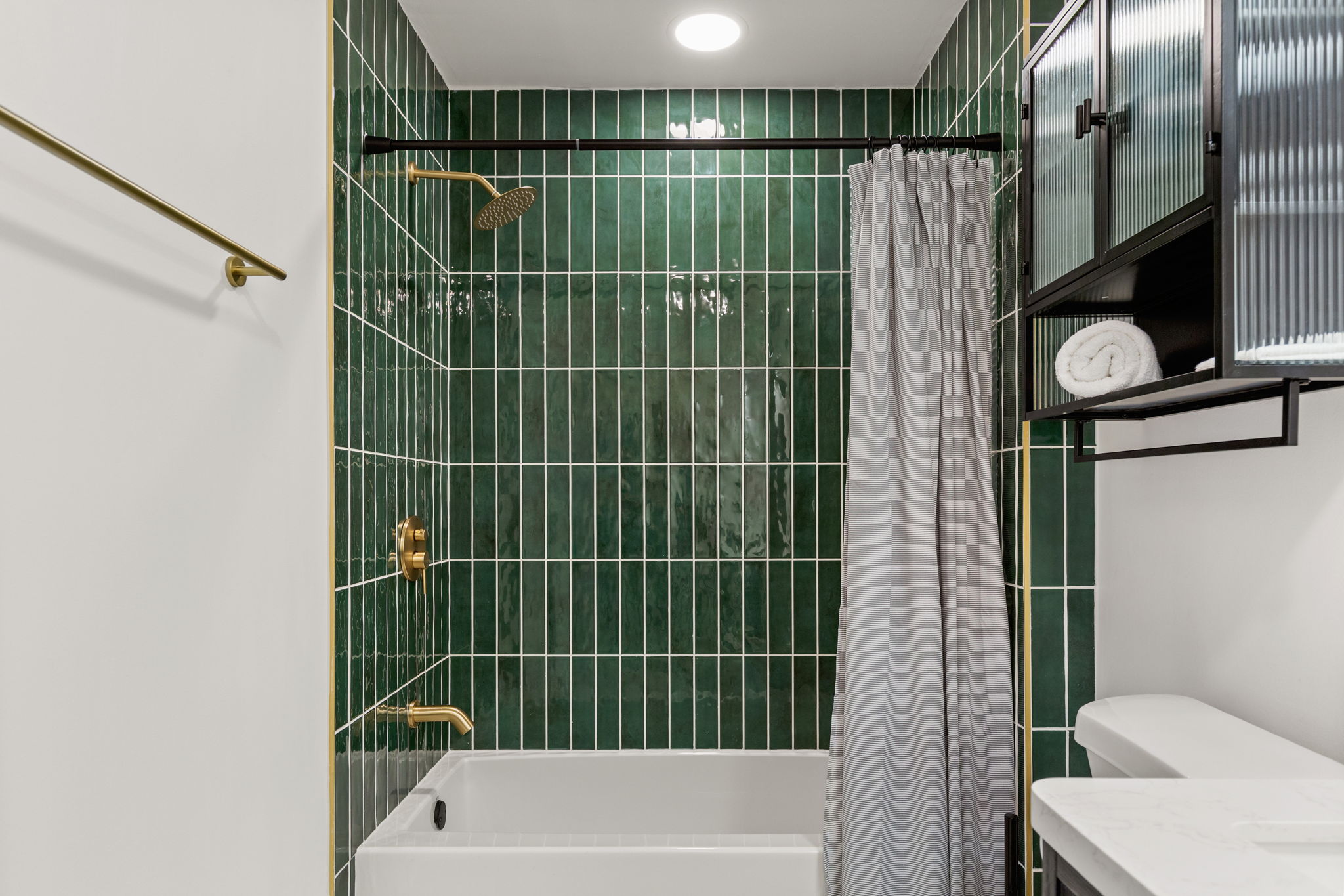 Finished interior renovation detail from a Central Texas remodel