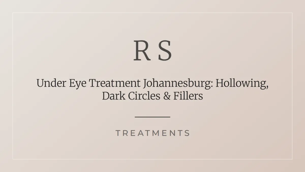 Under Eye Treatment Johannesburg: Hollowing, Dark Circles & Fillers | Radiant Secrets
