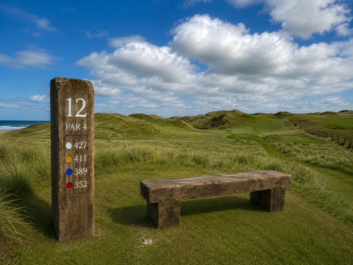Rustic golf wooden sleeper signage