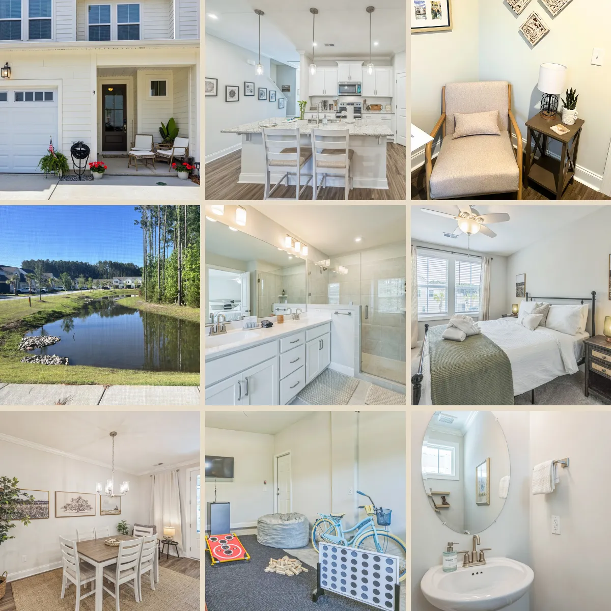 3 beautiful bedrooms, 2.5 baths, 1,800 sq/ft of luxurious space to enjoy while you expore all that 30A has to offer.