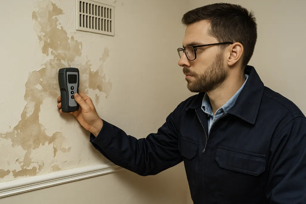 Inspection been undertaken to a damp wall