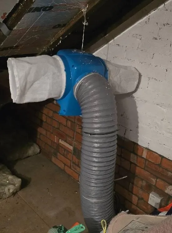PIV Posotive Input Ventilator Fitted In a loft in Halifax