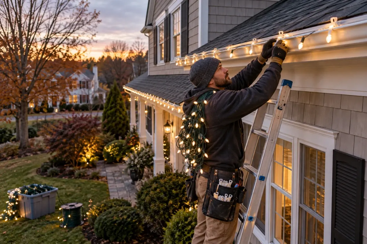 Old Bridge Christmas Light Installation
