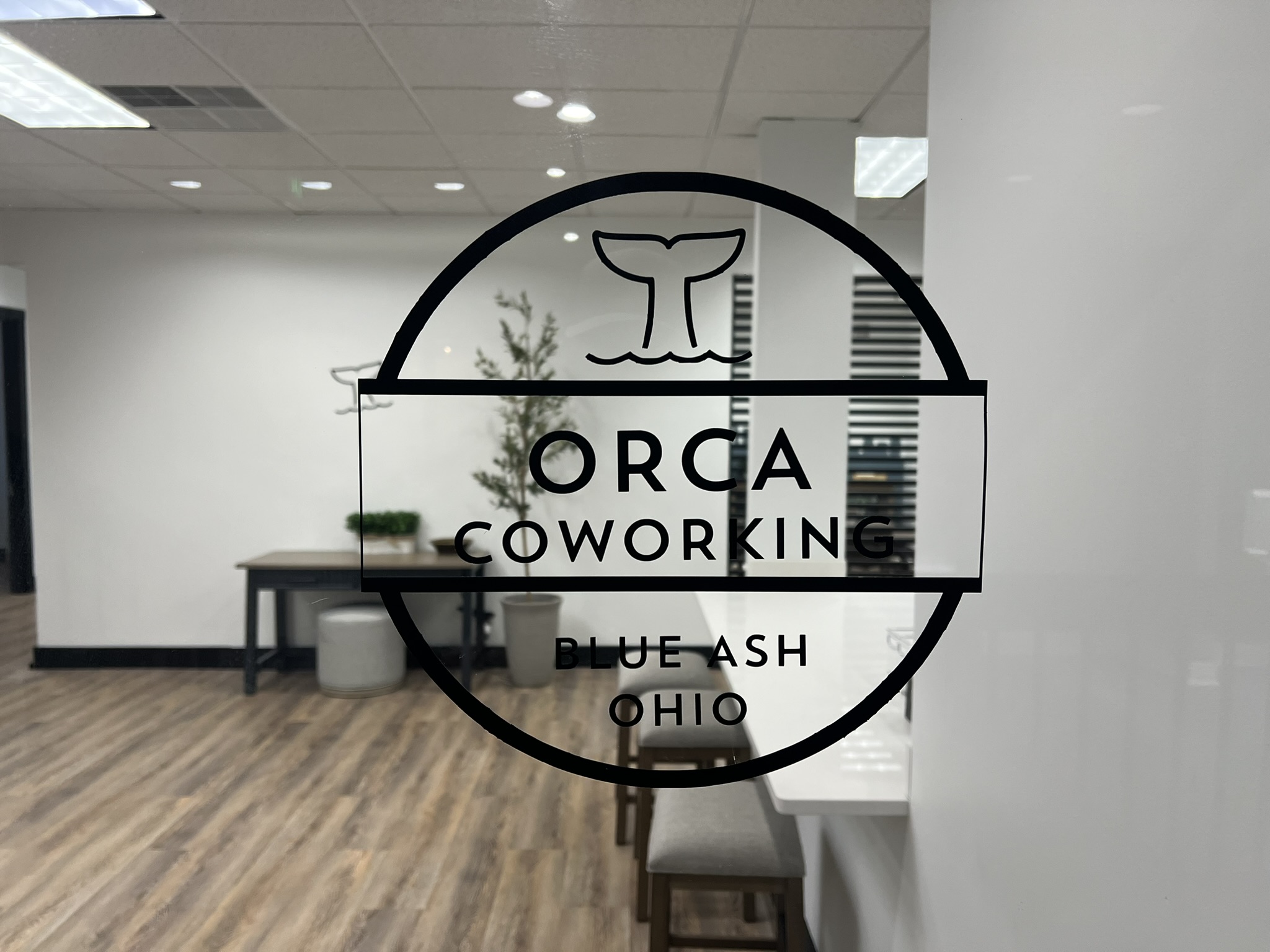 Picture of the ORCA Coworking logo with text that says Blue Ash Location, photos coming soon