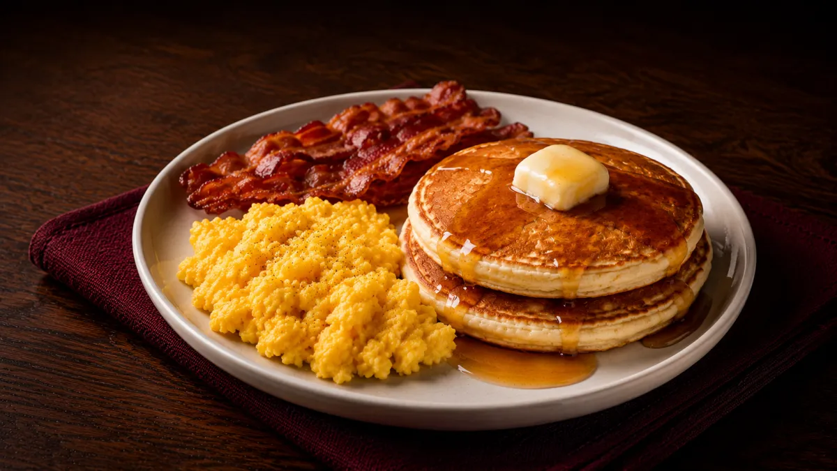 Pancake combo plate at Kitchen Pride East