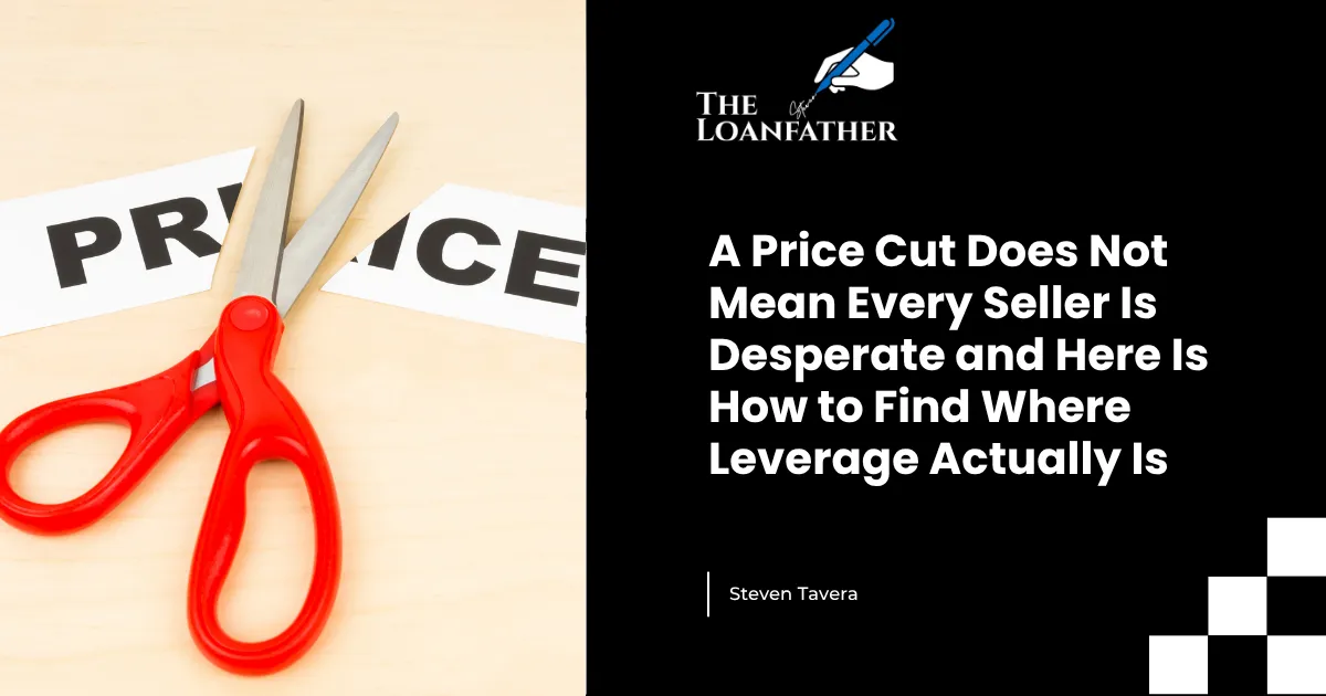 A Price Cut Does Not Mean Every Seller Is Desperate and Here Is How to Find Where Leverage Actually Is