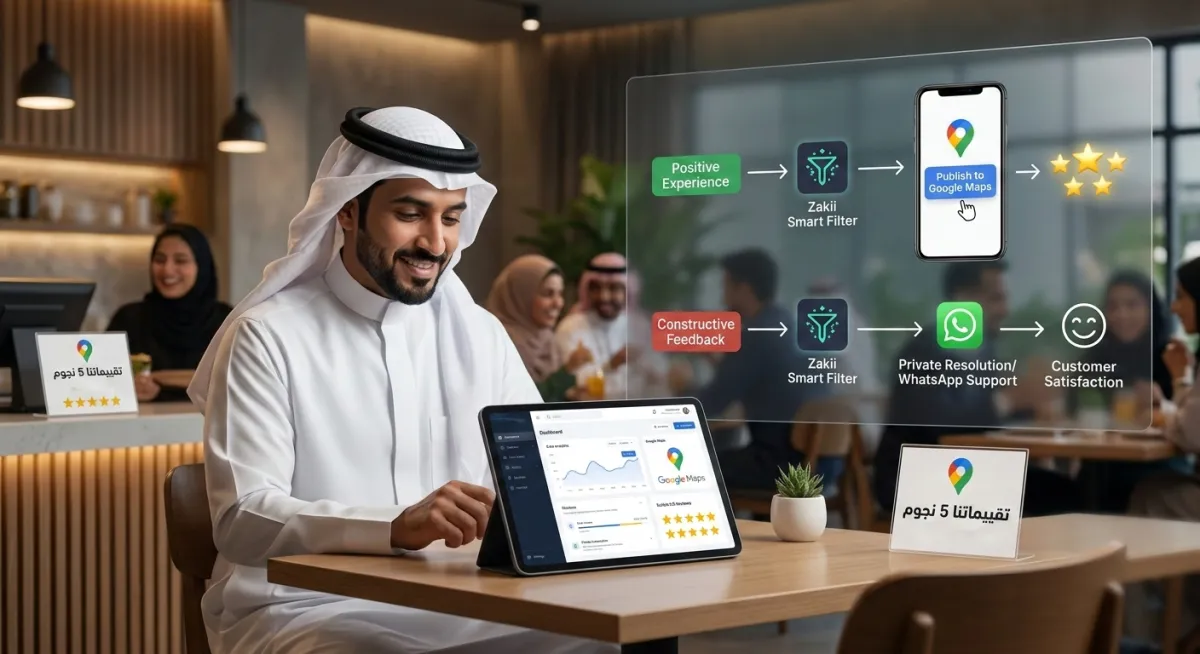 كيفية زيادة تقييمات جوجل لمطعمك في السعودية 2026